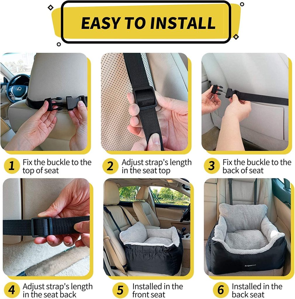 how to install BurgeonNest dog car seat
